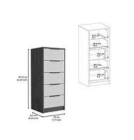 Egeo Dresser 42"H, 5 Drawer, Vertical