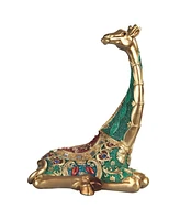 Fc Design 10"H Green Giraffe Sitting Figurine Decoration Home Decor Perfect Gift for House Warming, Holidays and Birthdays