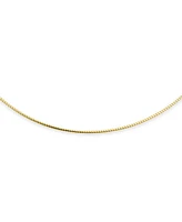 Bling Jewelry Basic Simple Thin Slider Omega Cubetto Chain Snake Choker Flex Collar Necklace For Women Gold Plated .925 Silver Sterling Add Pendant 16