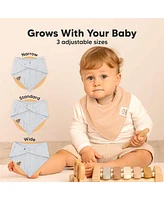 KeaBabies 8pk Lumi Muslin Baby Bibs, Bandana Bibs for Boy, Girl, Drool Bib Newborn, Toddler
