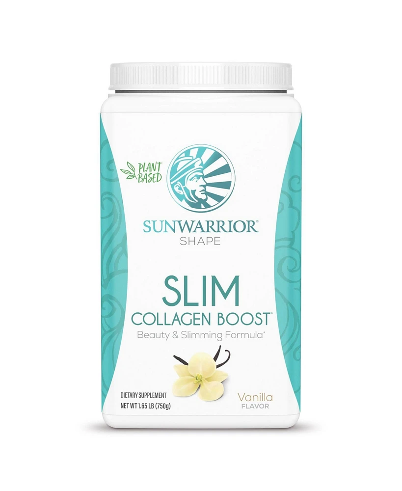 Sunwarrior Slim Collagen Boost Protein Powder, Beauty & Slimming Formula, Plant-Based Protein, Vanilla Flavor, Sunwarrior, 750gm