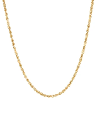 Polished Rope Link 18" Chain Necklace (1-3/4mm) in 14k Gold