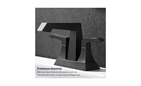 Slickblue 2-Handle Heavy Duty Bathroom Faucet with Drain and Supply Kits Complete Installation Set