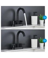 Slickblue 2-Handle Centerset Bathroom Sink Faucet with Pop-Up Drain Assembly Modern and Practical