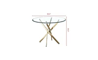 Slickblue Contemporary Round Tempered Glass Dining Table for Elegant Dining Spaces