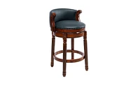 Slickblue Leather Top Wooden Bar Stools – Rustic and Stylish Bar Seating