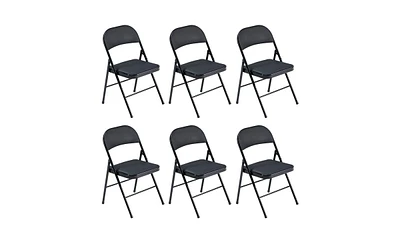 Slickblue 6-Piece Elegant Foldable Chairs Perfect for Conventions and Exhibitions