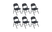 Slickblue 6-Piece Elegant Foldable Chairs Perfect for Conventions and Exhibitions