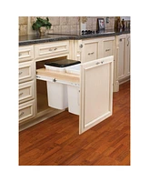 Rev-a-Shelf Double Pullout Top Mount Trash Can 35 qt., White, 4WCTM-21DM2