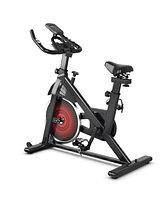 Sugift Indoor Silent Belt Drive Adjustable Resistance Cycling Stationary Bike White