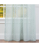 Chanasya Premium Quatrefoil Voile Sheer Curtains - 2-Panel Light Filtering for Living Room, Bedroom