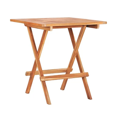 vidaXL Folding Bistro Table 23.6"x23.6"x25.6" Solid Teak Wood