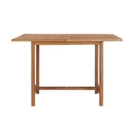 vidaXL Patio Dining Table 43.3"x43.3"x29.5" Solid Wood Teak