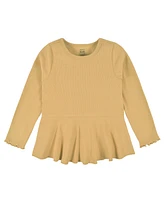 Gerber Toddler Girls Mustard & Plum Floral Peplum Tops