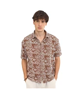 Campus Sutra Men's Lined Halo-Striped Shirt