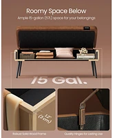 Songmics Home Storage Ottoman Bench with Steel Legs