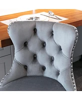 Adjustable Swivel Velvet Barstools with 25-33 Inch Seat Height for Modern Home or Kitchen