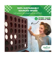 Swooc Wall Mounted Giant 4 In A Row - 60% Quieter - Jumbo Size - Modern Design - Wall Games - Game Room Games - Basement Decor