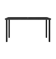 vidaXL Patio Dining Table 55.1"x27.6"x28.7" Poly Rattan