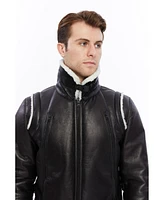 Furniq Uk Men's Premium Black Leather Jacket - British Craftsmanship