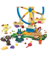 Pokemon Mega Ferris Wheel Fun Building Toy Kit with 4 Action Figures, 393 Pieces