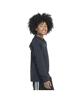 adidas Big Boys Long Sleeve Hooded Signature Tee