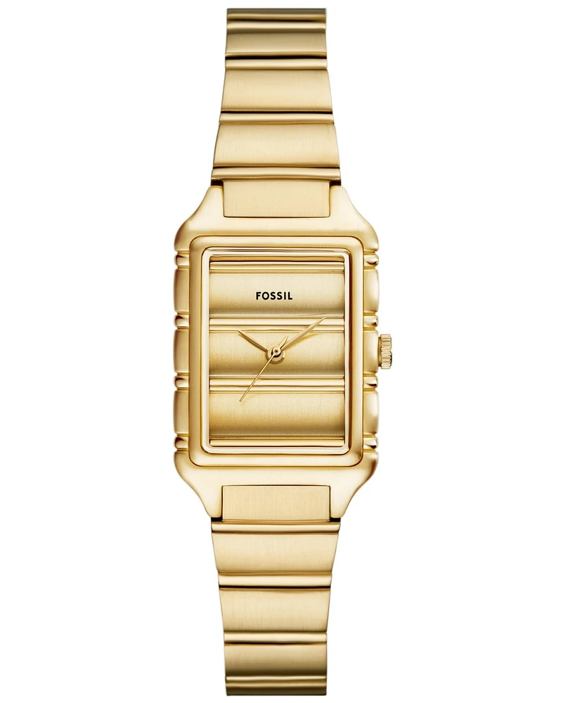 Fossil Women's Raquel Three-Hand Gold-Tone Stainless Steel Watch, 23mm