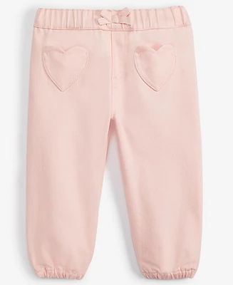 First Impressions Baby Pastel Denim Heart Pants, Created for Macy's