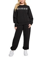 Guess Women's Cecilia Rhinestone Logo Sweatshirt