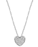 Diamond Heart Cluster 18" Pendant Necklace (1/3 ct. t.w.) in 10k White Gold