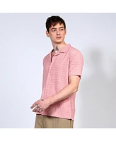 Men's Blush Pink Ruched Shirt