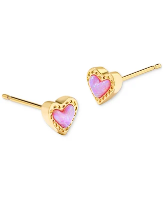 Kendra Scott Stone Heart Stud Earrings