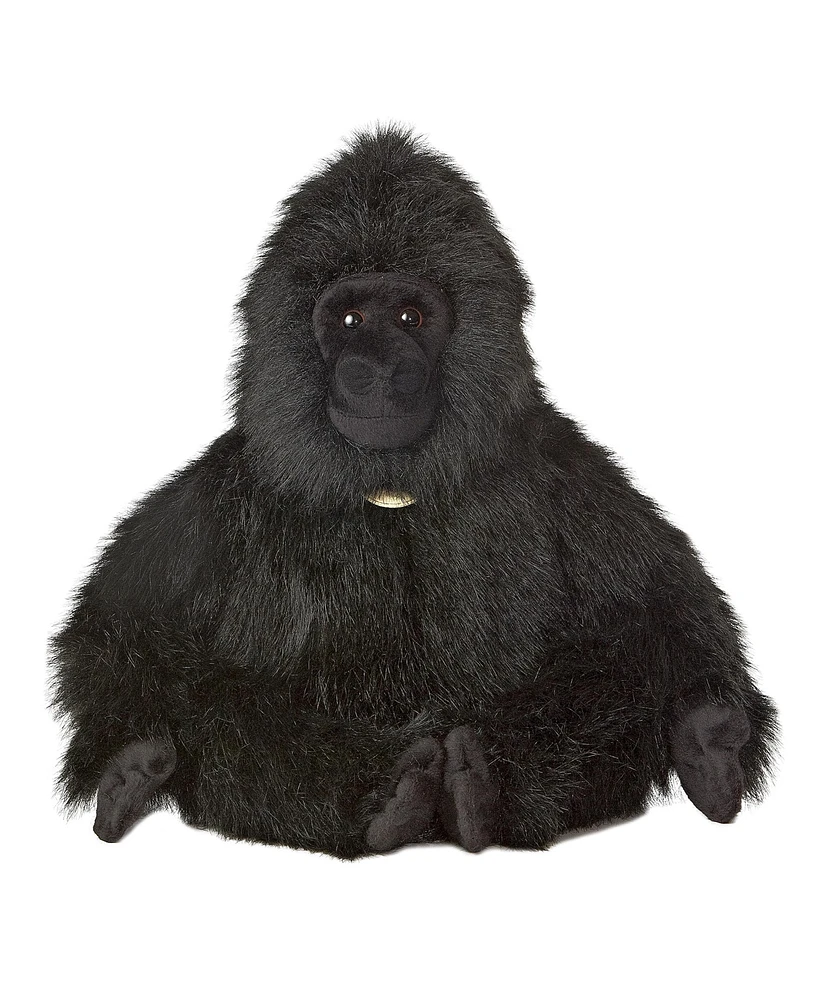 Aurora Large Gorilla Miyoni Realistic Plush Toy Black 16"