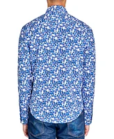 Society of Threads Men's Regular-Fit Non-Iron Performance Stretch Floral Button-Down Shirt