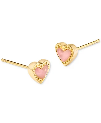 Kendra Scott Stone Heart Stud Earrings