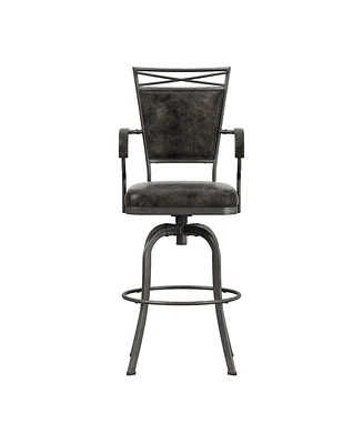 Hillsdale 48.5" Metal Bridgetown Bar Height Swivel Stool