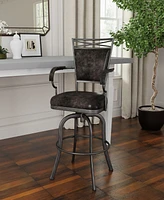 Hillsdale 48.5" Metal Bridgetown Bar Height Swivel Stool