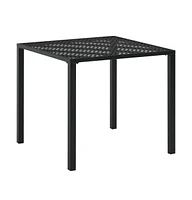 vidaXL Patio Table Black 31.5"x31.5"x28.3" Steel