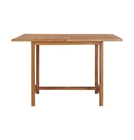 vidaXL Garden Table 47.2"x47.2"x29.5" Solid Teak Wood