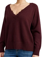 En Saison Women's V-Neck Long-Sleeve Sweater