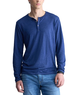 Men's Kaduk Long-Sleeve Burnout Henley Top