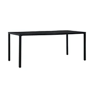 vidaXL Patio Table Black 70.9"x32.7"x28.3" Steel