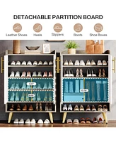 Tribesigns Shoe Cabinet with Doors, 6