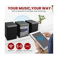 Pyle Home Stereo Shelf System With Bluetooth, Cd Player, Fm Radio, Usb/Sd Playback, 30 Watt