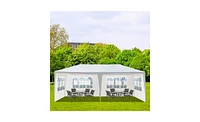 Slickblue Outdoor Party Tent with 4 Removable Sidewalls for Versatile Event Spaces