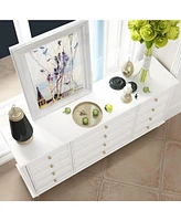 Homsee White 12-Drawer Chest of Drawers Modern European Style