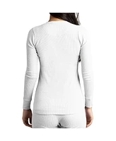 Watson'S Women's Waffle Long Sleeve Thermal Crew