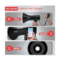 Pyle Megaphone Speaker with Led Lights, Rechargeable Battery, and Siren Alarm