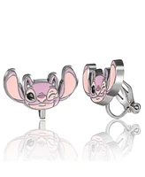 Disney Stitch And Angel Clip-On 3 Piece Earrring Set - Stitch, Angel, Flower