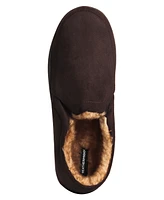 Weatherproof Men's Microsuede Twin Gore Clog with Faux Fur Lining and Indoor-Outdoor Sole Slipper